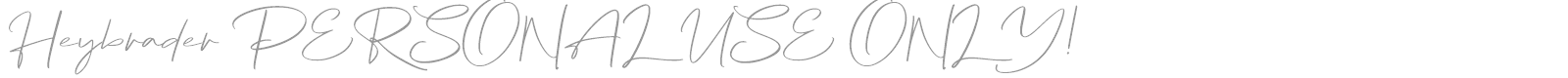 Heybrader font preview